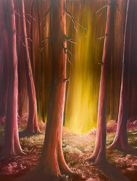 John Kenward Original Painting “Forest Glow V” - 18” x 24”