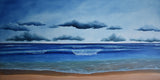 John Kenward Original Acrylic and Oil Painting “At the Beach” 24" x 48"