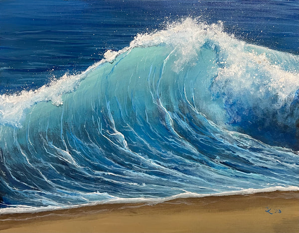 John Kenward Original Painting “Crashing Wave” - 11” x 14”
