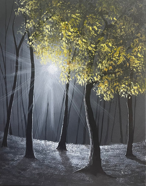 John Kenward Original Painting “Forest Radiance II ” 11” x 14”