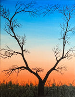 John Kenward Original Painting “February Sunset III” -  8” x 10”