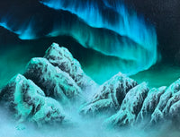 John Kenward Original Painting “Alpine Aurora II ” 11” x 14”