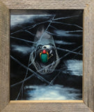John Kenward Original Painting in Barn Board Frame "Oblivious" 16" x 20"
