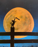John Kenward Original Painting - “Playing in the Moonlight” - 18” x 22”
