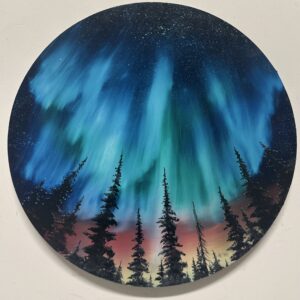 John Kenward Original Painting “Aurora LII” - 14” diameter